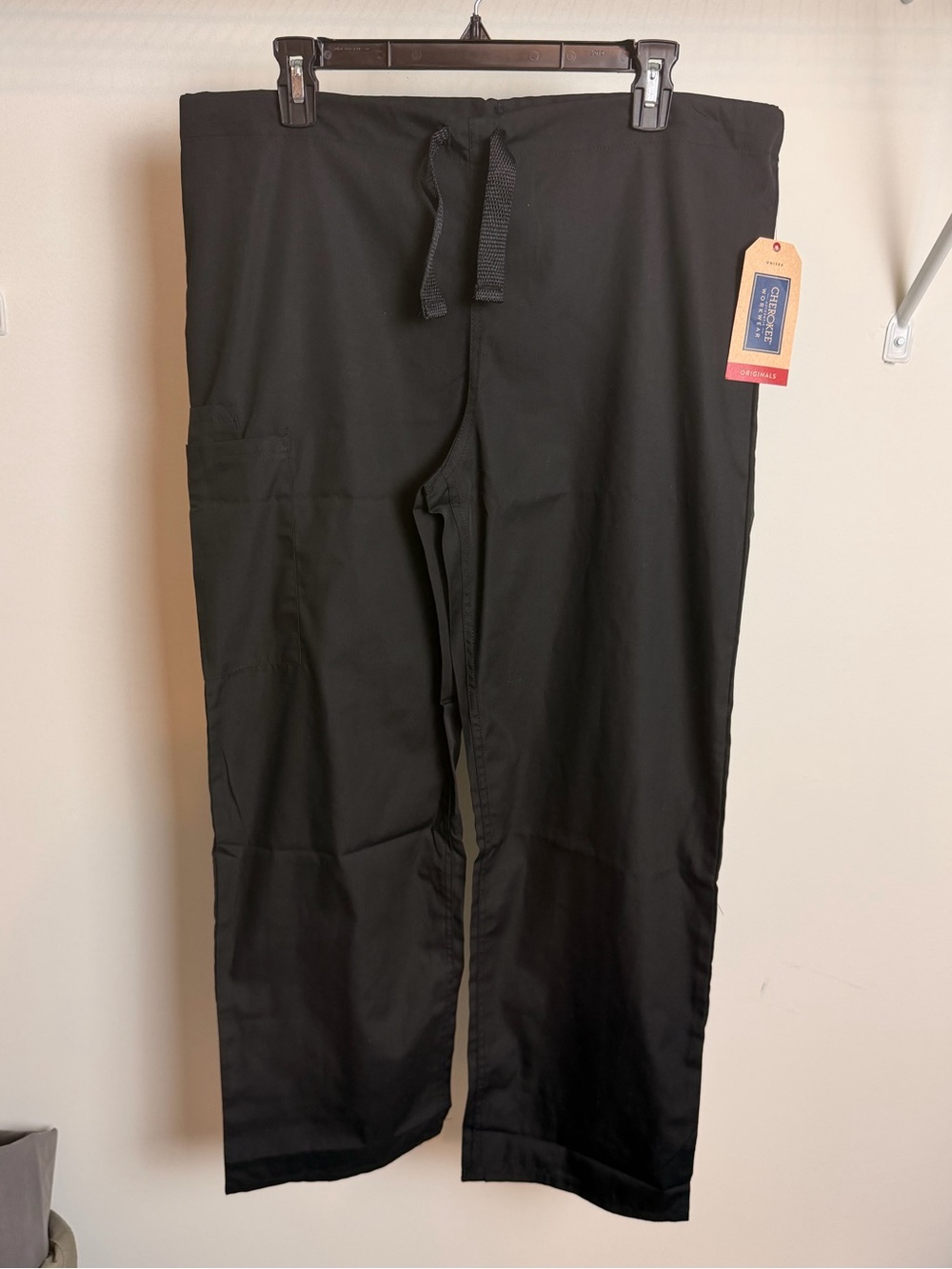 NWT! Cherokee Workwear Originals Scrub Pants Black S Short